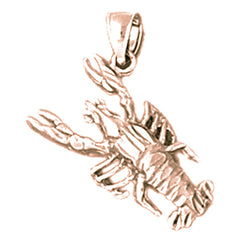 14K or 18K Gold Lobster Pendant