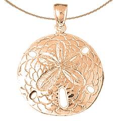 14K or 18K Gold Sand Dollar Pendant