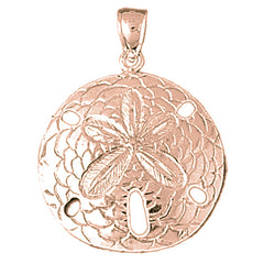 14K or 18K Gold Sand Dollar Pendant