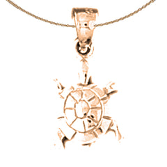 14K or 18K Gold Turtle Pendant