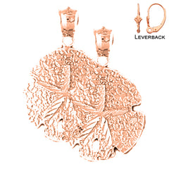 14K or 18K Gold Sand Dollar Earrings