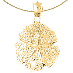 14K or 18K Gold Sand Dollar Pendant