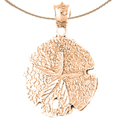 14K or 18K Gold Sand Dollar Pendant