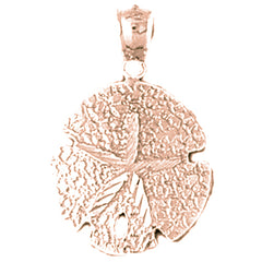 14K or 18K Gold Sand Dollar Pendant