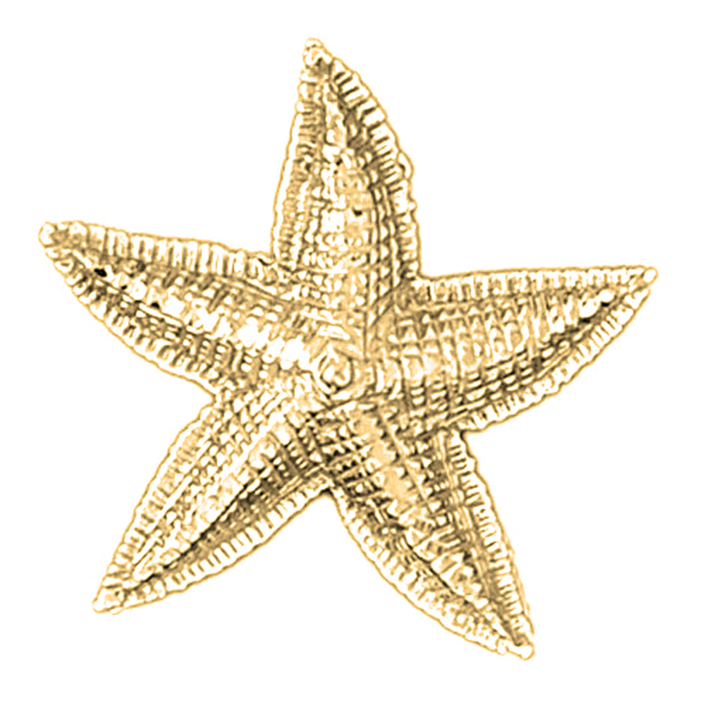 14K or 18K Gold Starfish Pendant