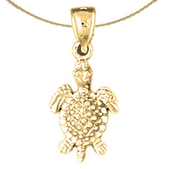 14K or 18K Gold Turtle Pendant