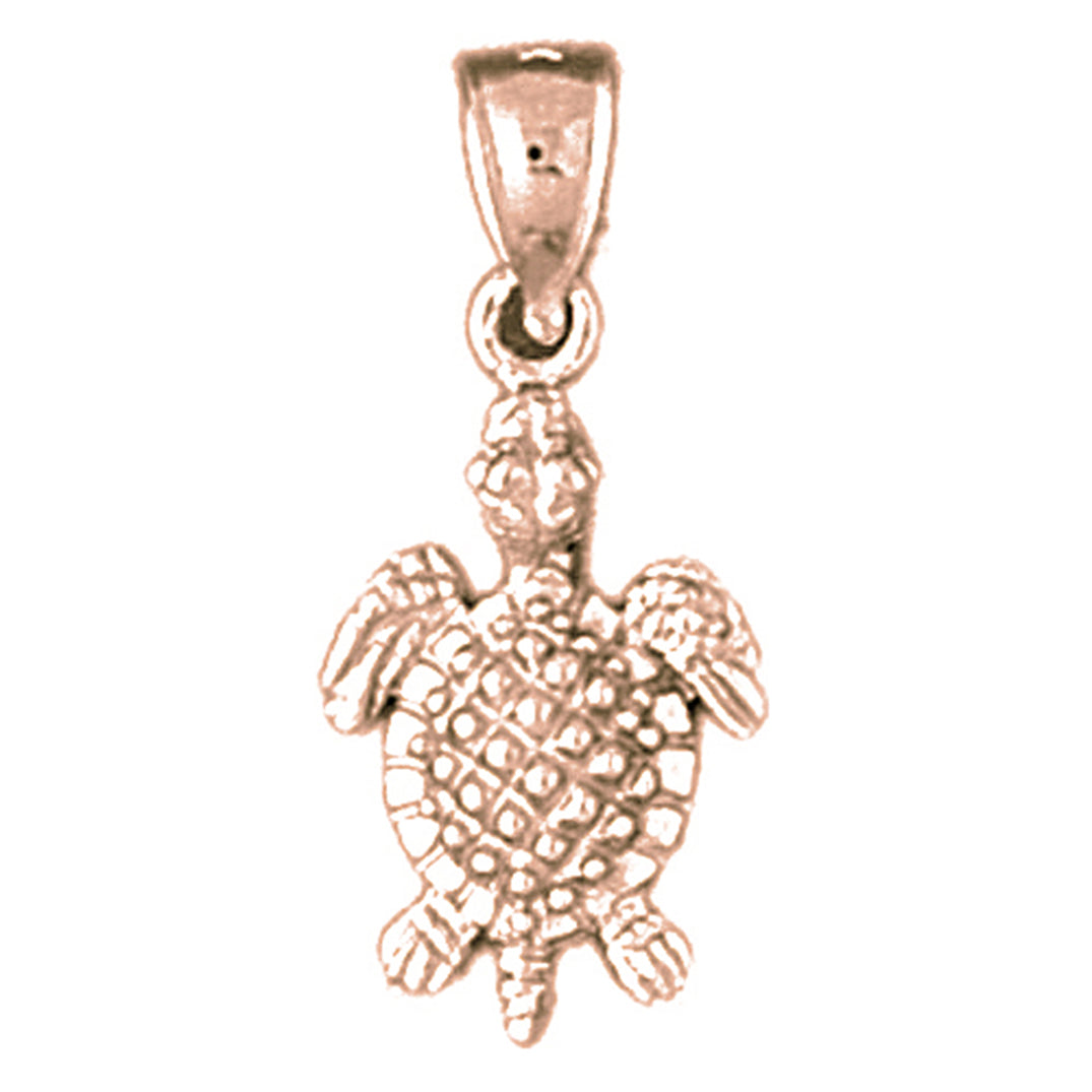 14K or 18K Gold Turtle Pendant