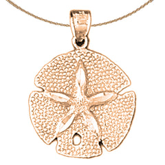 14K or 18K Gold Sand Dollar Pendant