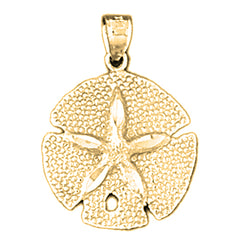 14K or 18K Gold Sand Dollar Pendant
