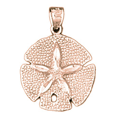 14K or 18K Gold Sand Dollar Pendant