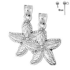14K or 18K Gold Starfish Earrings