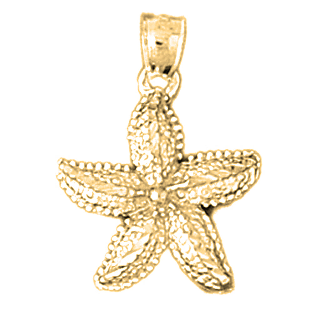 14K or 18K Gold Starfish Pendant