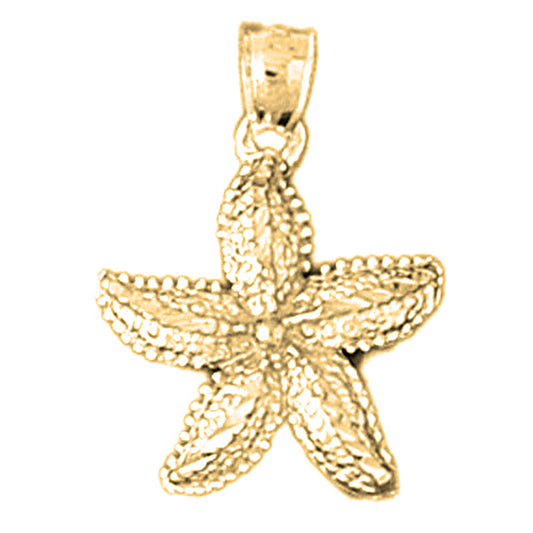 14K or 18K Gold Starfish Pendant