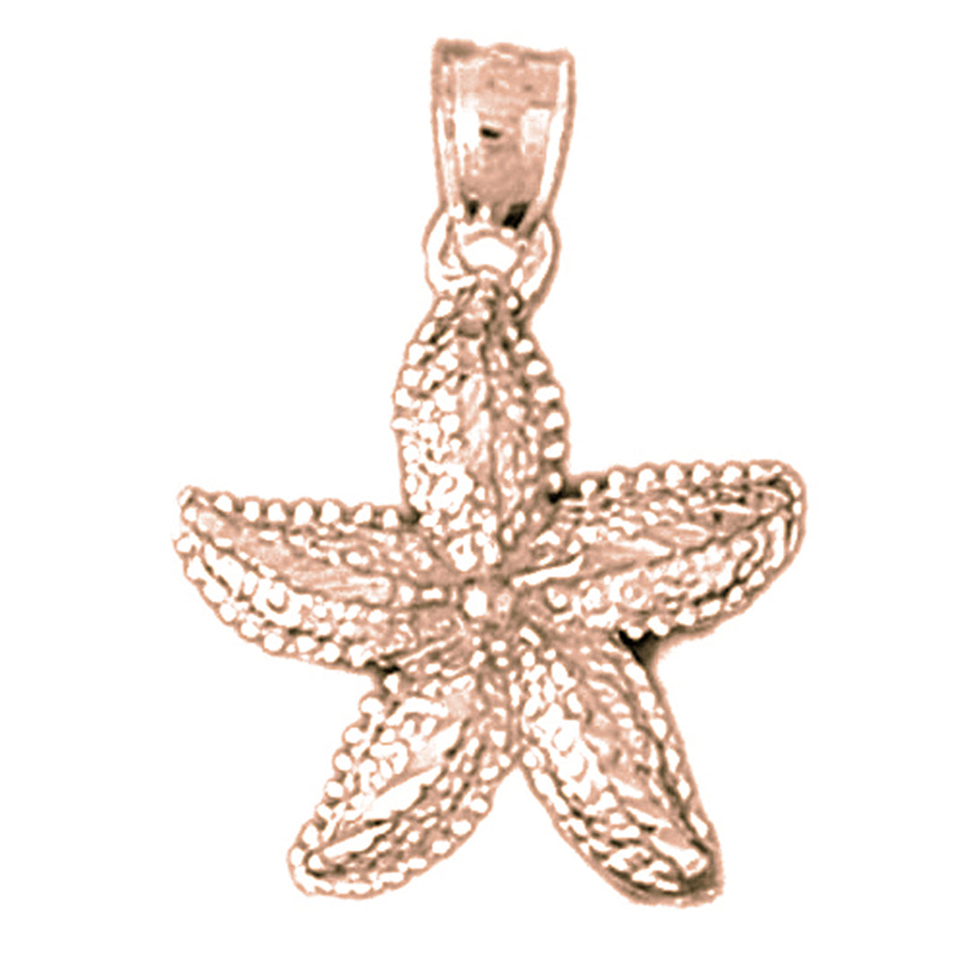 14K or 18K Gold Starfish Pendant