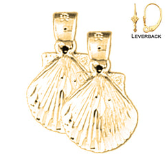 14K or 18K Gold Shell Earrings