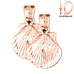 14K or 18K Gold Shell Earrings