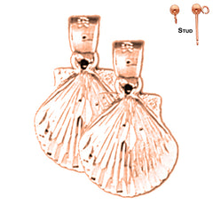 14K or 18K Gold Shell Earrings