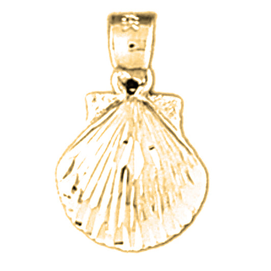 14K or 18K Gold Shell Pendant