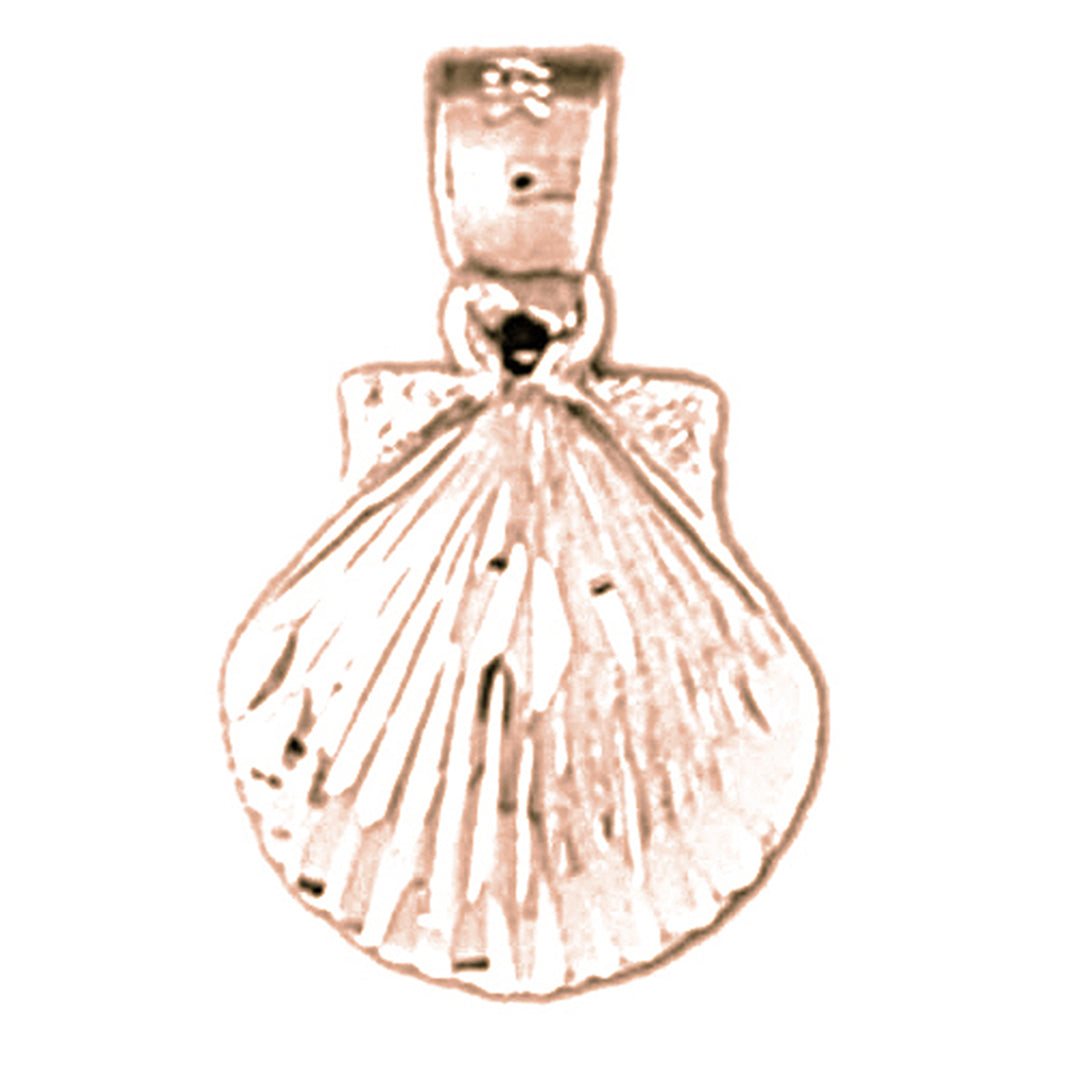 14K or 18K Gold Shell Pendant