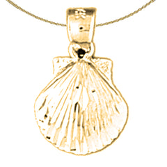 Colgante de concha de oro de 14 quilates o 18 quilates