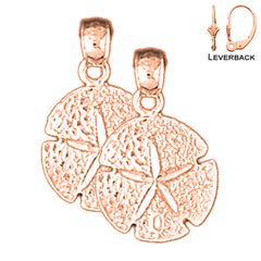 14K or 18K Gold Sand Dollar Earrings