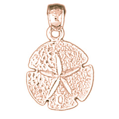 14K or 18K Gold Sand Dollar Pendant