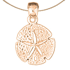 14K or 18K Gold Sand Dollar Pendant