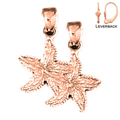 14K or 18K Gold Starfish Earrings