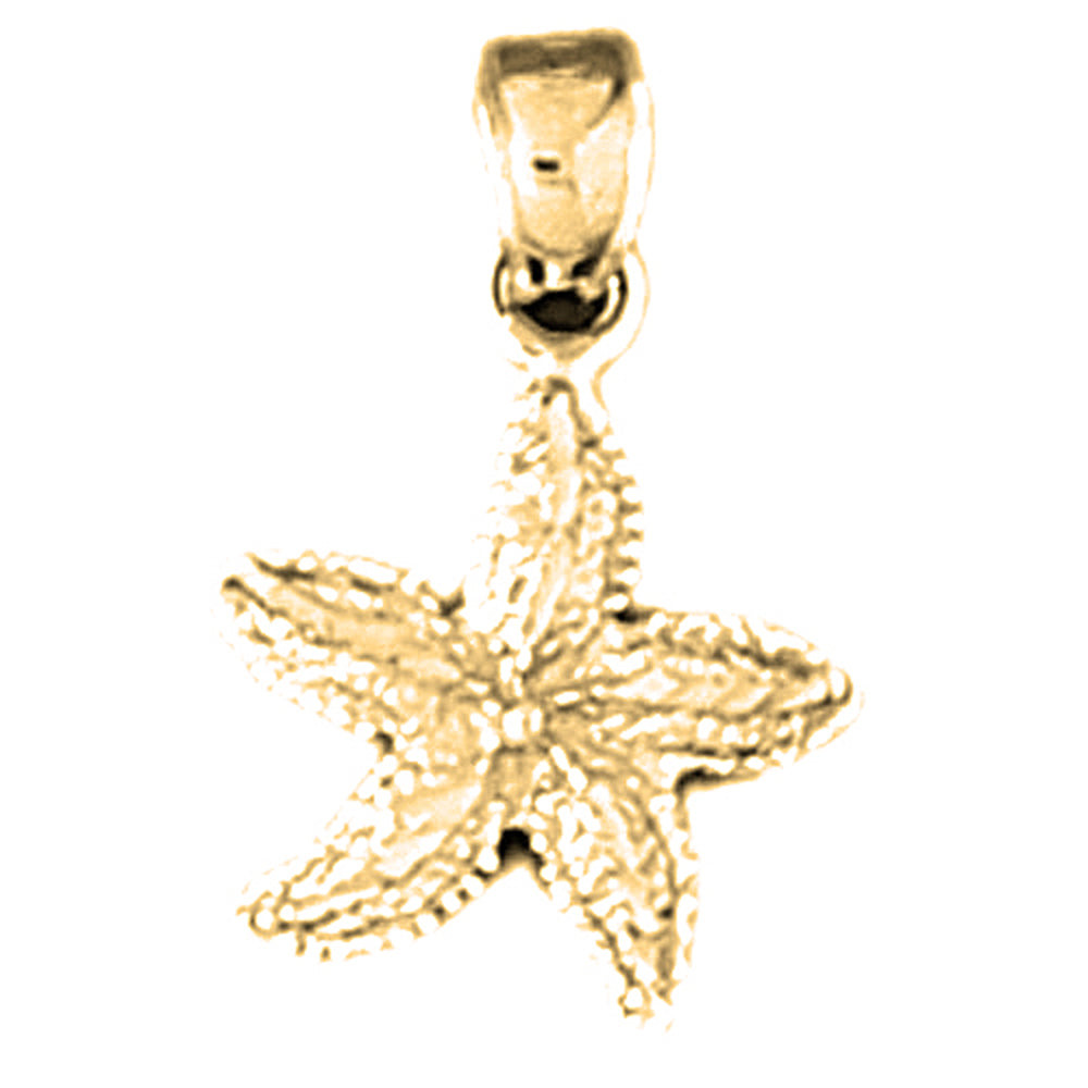 14K or 18K Gold Starfish Pendant