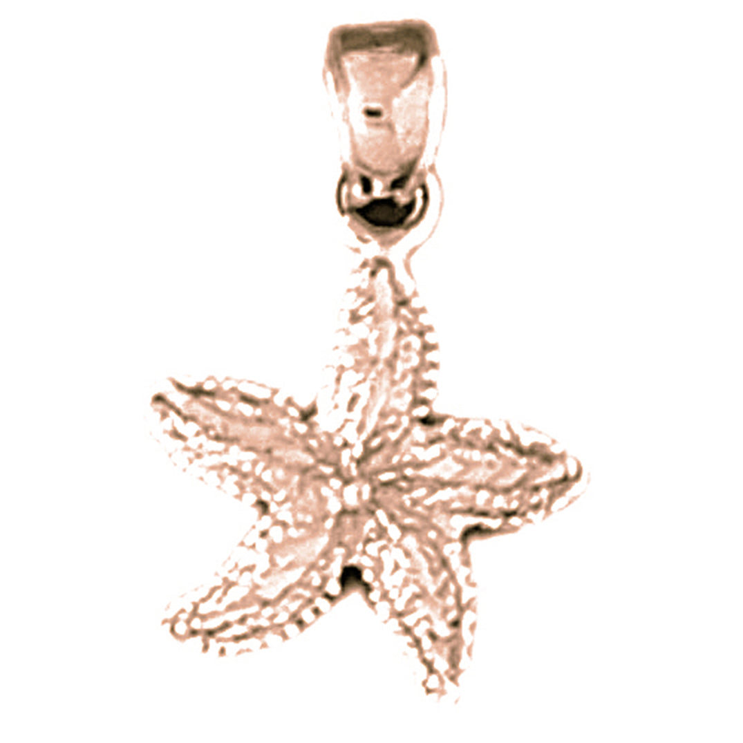 14K or 18K Gold Starfish Pendant