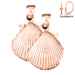 14K or 18K Gold Sea Shell Earrings