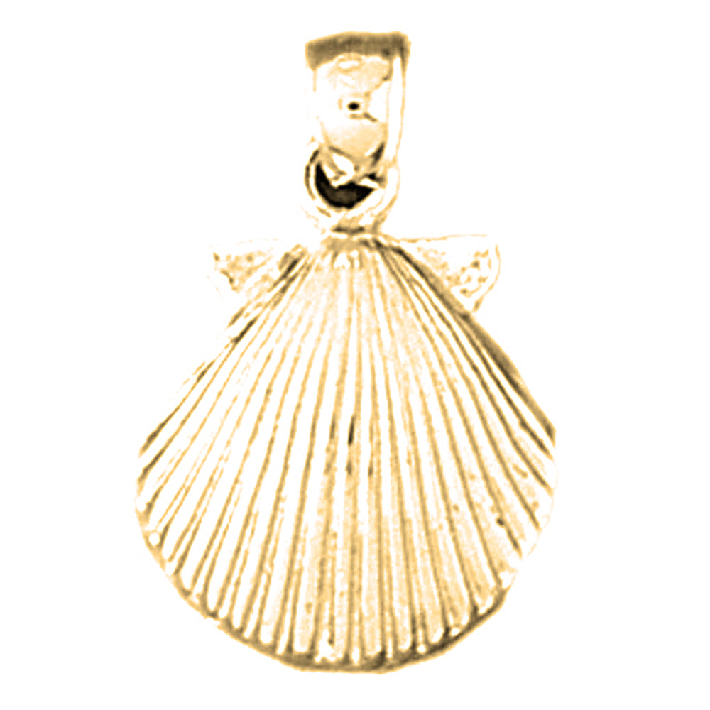 14K or 18K Gold Sea Shell Pendant