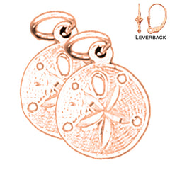 14K or 18K Gold Sand Dollar Earrings