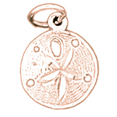 14K or 18K Gold Sand Dollar Pendant