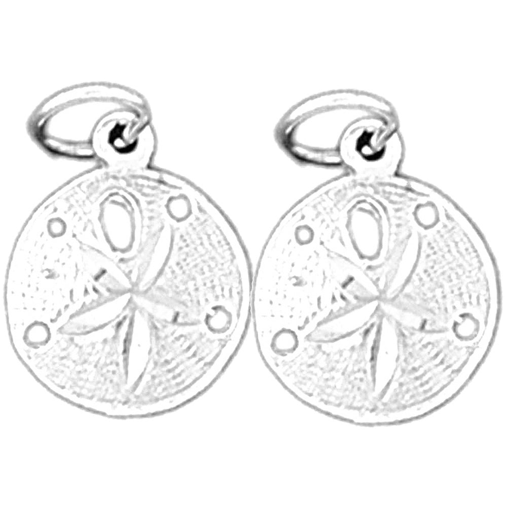 14K or 18K Gold 15mm Sand Dollar Earrings