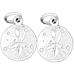 14K or 18K Gold 15mm Sand Dollar Earrings