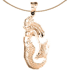 14K oder 18K Gold Meerjungfrau Anhänger