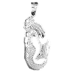 14K or 18K Gold Mermaid Pendant