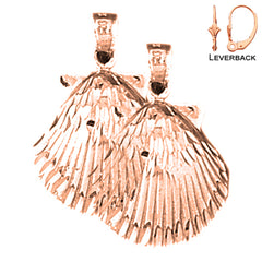 14K or 18K Gold Sea Shell Earrings