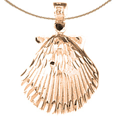 14K or 18K Gold Sea Shell Pendant