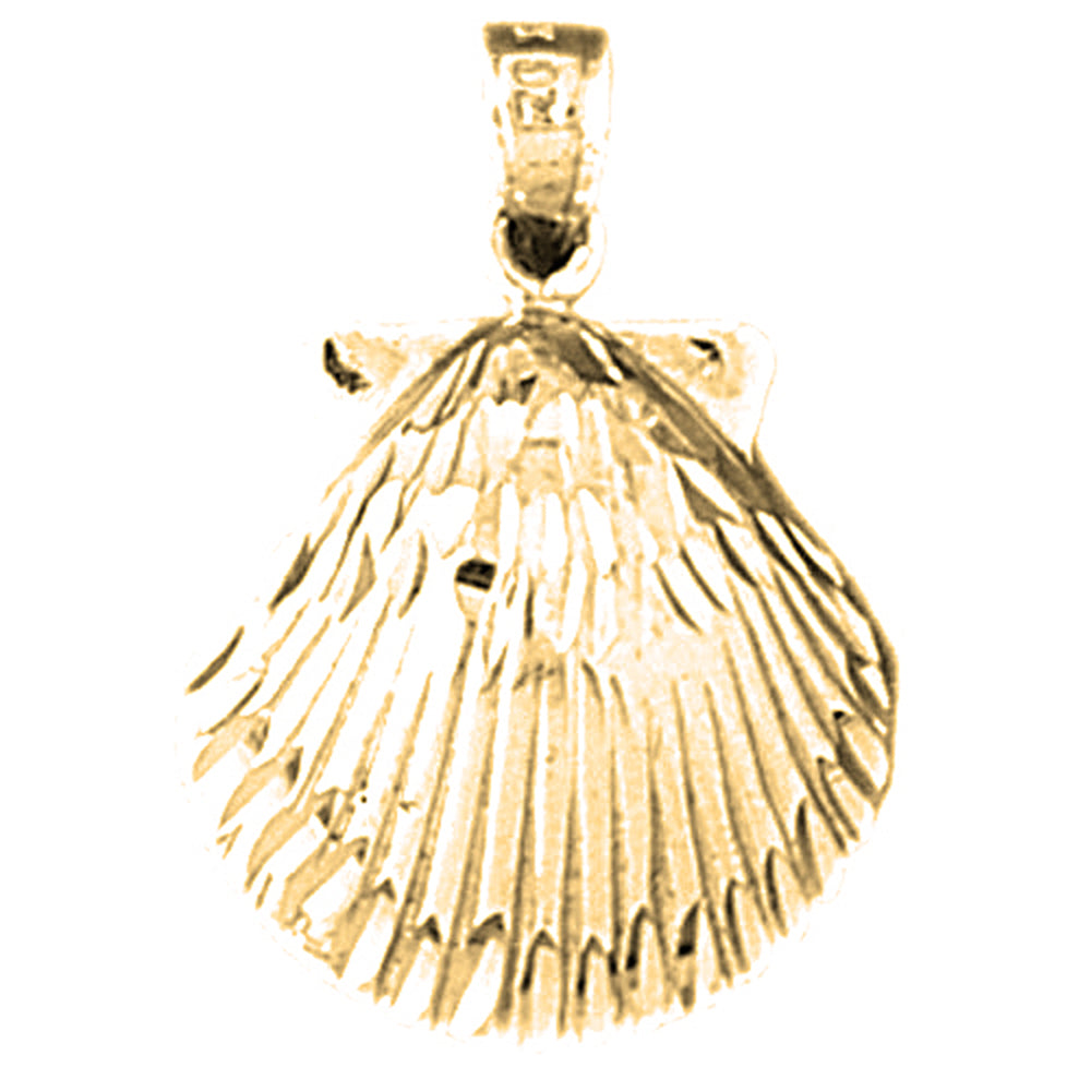 14K or 18K Gold Sea Shell Pendant