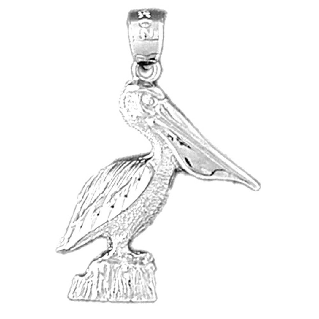 14K or 18K Gold Pelican Pendant
