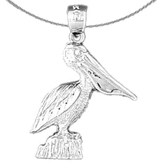 14K or 18K Gold Pelican Pendant