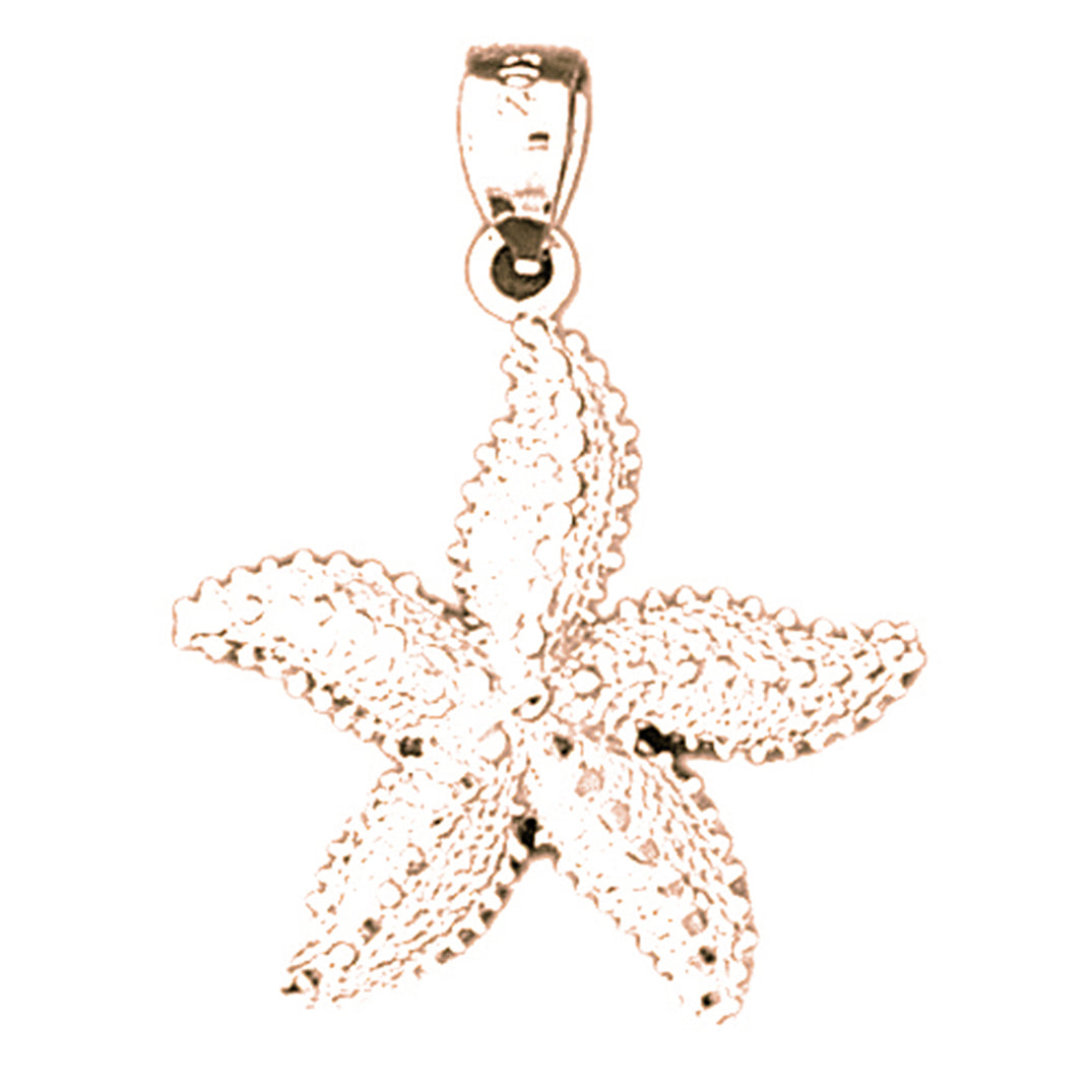 14K or 18K Gold Starfish Pendant