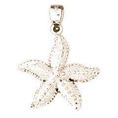 14K or 18K Gold Starfish Pendant