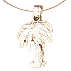 14K oder 18K Gold Palmenanhänger
