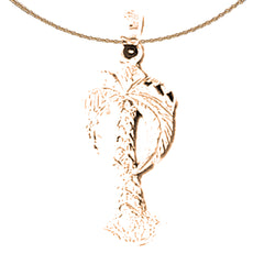 14K oder 18K Gold Palmenanhänger
