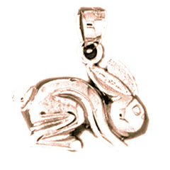 14K or 18K Gold Rabbit Pendant