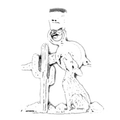 14K or 18K Gold Wolf Pendant