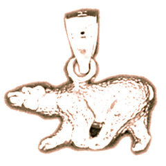 14K or 18K Gold 3D Bear Pendant